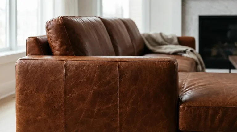 Meilleur cuir pour canapé : cuir pleine fleur au grain naturel