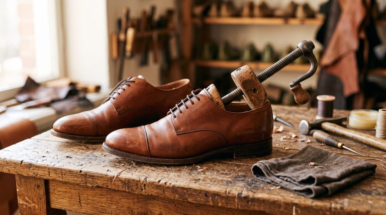 Élargir des chaussures en cuir avec une forme à forcer en bois